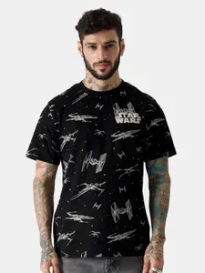 The Souled Store Black Star Wars Printed T-shirt