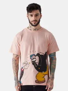 The Souled Store Pink Popeye Printed T-shirt