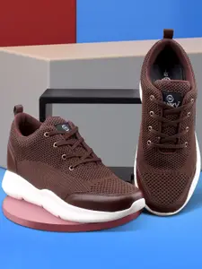 Bxxy Men Height Increasing Flyknit Textile Lightweight Non-Marking Running Shoes