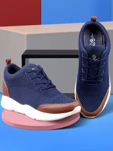 Bxxy Men Height Increasing Flyknit Textile Lightweight Non-Marking Running Shoes