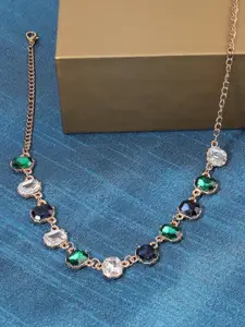 Zaveri Pearls Gold-Plated Artificial Stones Necklace