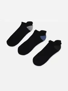 max  Men Pack Of 3 Patterned Ankle-Length Socks