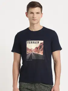Indian Terrain Graphic Printed Slim Fit Cotton T-shirt