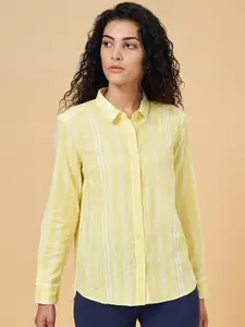 Annabelle by Pantaloons Opaque Striped Formal Shirt