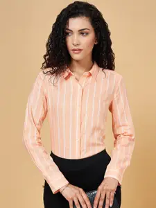 Annabelle by Pantaloons Opaque Striped Formal Shirt