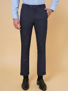 BYFORD by Pantaloons Men Low-Rise Plain Knitted Slim Fit Formal Trousers