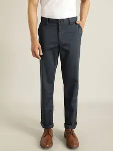 Indian Terrain Men Brooklyn Slim Fit Cotton Chinos Trousers
