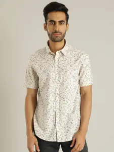 Indian Terrain Chiseled Opaque Printed Slim Fit Casual Shirt
