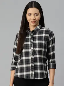 Popnetic Opaque Checked Casual Shirt