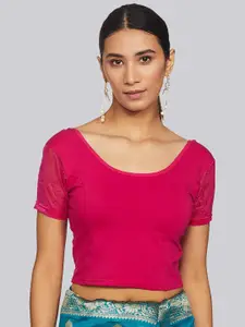 Fressia Fabrics Round Neck Saree Blouse