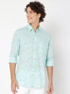 Mufti Abstract Printed Pure Cotton Casual Shirt