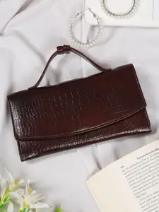 Teakwood Leathers Women Textured Leather Two Fold Wallet
