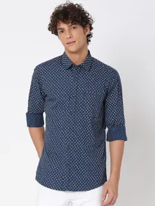 Mufti Micro Ditsy Printed Pure Cotton Casual Shirt