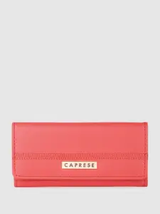 Caprese Uv1 Women Coral Medium Wallet