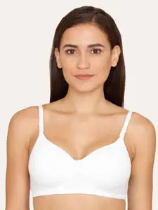 Lady Lyka Seamless Lightly Padded Non-Wired Medium Coverage Cotton T-shirt Bra