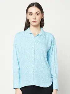 Crimsoune Club Comfort Fit Geometric Printed Casual Shirt