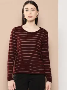 Chemistry Striped Acrylic Pullover