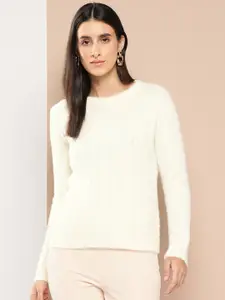 Chemistry Solid Cable Knit Pullover