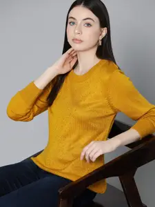 Chemistry Women Acrylic Pullover with Embellished Detail