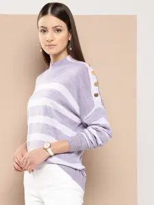 Chemistry Pure Acrylic Striped Pullover