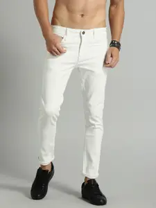 Roadster Men White Skinny Fit Mid-Rise Clean Look Stretchable Jeans
