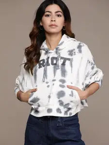 The Roadster Lifestyle Co. Tie & Dyed Hooded Boxy Sweatshirt