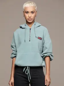 The Roadster Lifestyle Co. Polar Fleece Hooded Oversized Sweatshirt