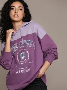 The Roadster Lifestyle Co. Printed Hooded Sweatshirt