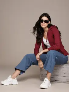 The Roadster Lifestyle Co. Contrast Piping Hooded Sweatshirt