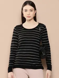 Chemistry Striped Acrylic Pullover