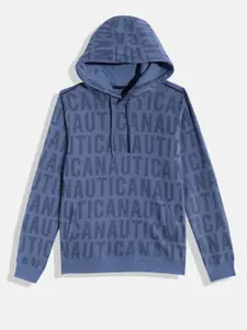 Nautica Boys Brand Logo Printed Hooded Sweatshirt
