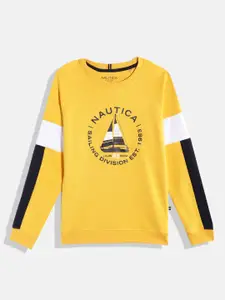 Nautica Boys Typography Printed Round Neck Sweatshirt