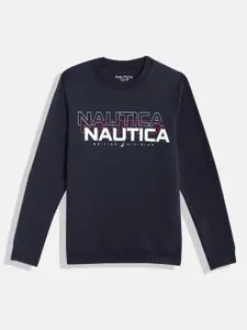 Nautica Boys Brand Logo Print Sweatshirt