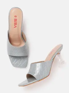 Biba Croc Textured Block Heels