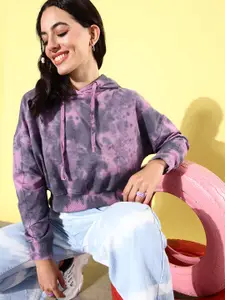 The Roadster Life Co. Pure Cotton Tie & Dye Hooded Sweatshirt