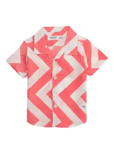 ZERO THREE Boys Geometric Printed Cotton Casual Shirt