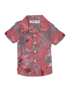 ZERO THREE Boys Tropical Printed Cotton Casual Shirt
