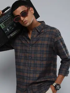 R.Code by The Roadster Life Co. Classic Tartan Checked Casual Shirt
