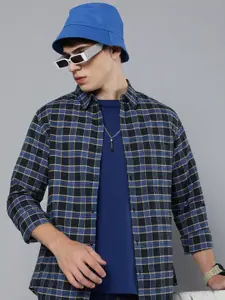 R.Code by The Roadster Life Co. R Code by The Roadster Life Co Men Opaque Checked Casual Shirt