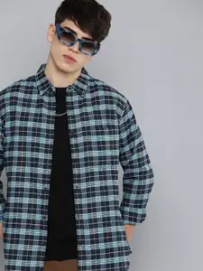 R.Code by The Roadster Life Co. Classic Tartan Checked Casual Shirt
