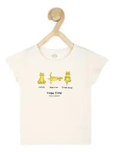 Peter England Girls Typography Printed T-shirt