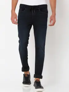Mufti Men Mid Rise Whiskers Slim Fit Stretchable Jeans