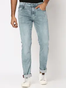 Mufti Men Straight Fit Heavy Fade Clean Look Whiskers Stretchable Jeans