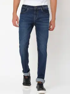 Mufti Men Slim Fit Light Fade Clean Look Whiskers Stretchable Jeans