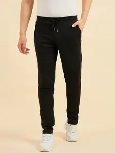 Sweet Dreams Men Black Mid Rise Cotton Track Pants