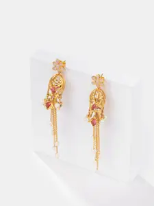 SHAYA Gold-Plated Contemporary Sterling Silver Drop Earrings