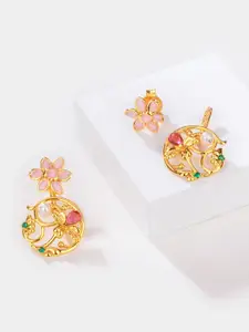 SHAYA Gold-Plated Contemporary Drop Earrings