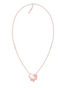 GIVA 925 Sterling Silver Rose Gold-Plated Necklace