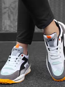 Bxxy Men Lightweight Flyknit Textile Non-Marking Running Shoes