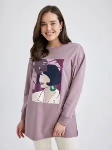 DeFacto Conversational Printed Sweatshirt